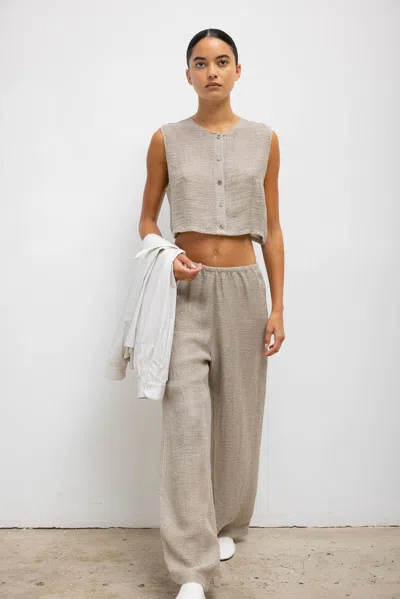 Leset Stella Crewneck Vest In Neutral