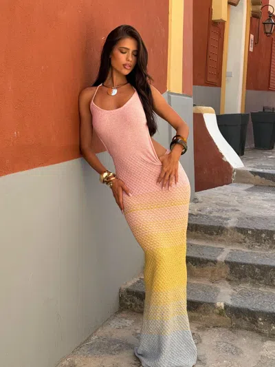 Outcast Stevie Maxi Dress Pink Multi