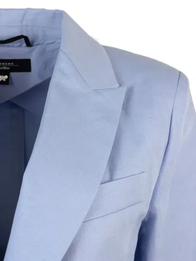 Weekend Max Mara Aletta Striped Single-breasted Blazer In Blue