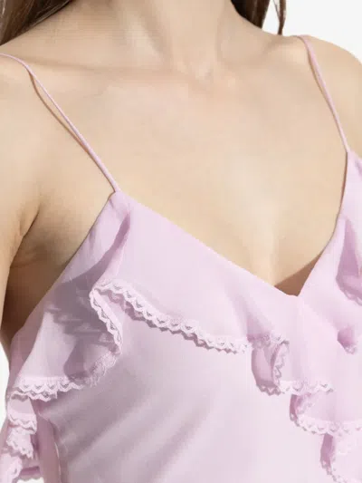 Loveshackfancy Rialto Asymmetric Ruffle Maxi Dress In Pink