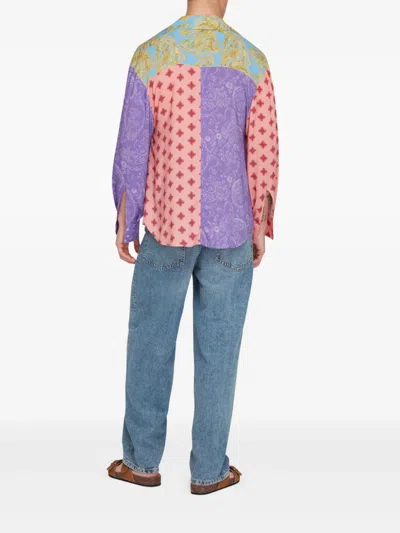 Donde Esteban Panelled Shirt In Red