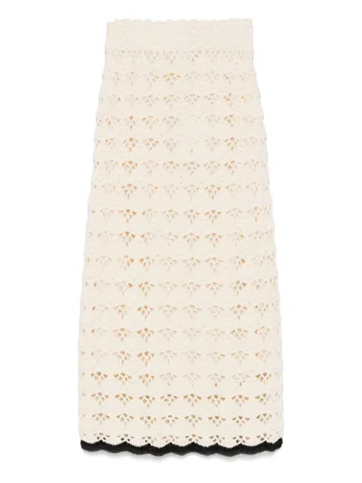 Zimmermann Rhiannon Crochet Skirt In White