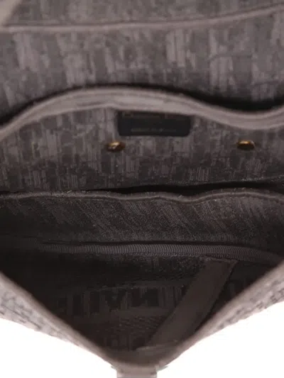 Pre-owned Dior Medium Saddle Oblique Handbag In Grey