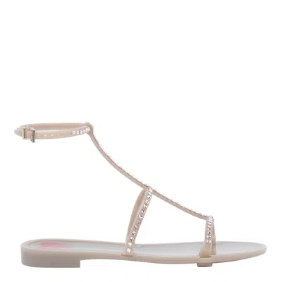 Menghi Rubber Sandals In Beige