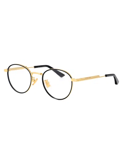 Bottega Veneta Bv1337oj Glasses In Gold-gold-transparent