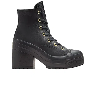 Pre-owned Converse Wmns Chuck 70 De Luxe Heel Platform High 'black Light Gold'
