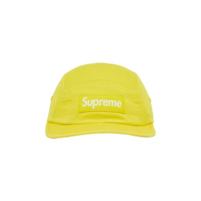 Pre-owned Supreme Washed Chino Twill Camp Cap 'yellow'