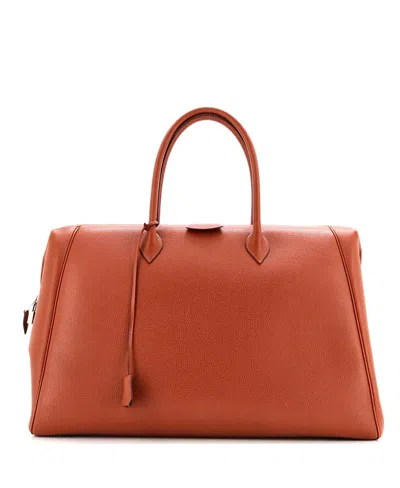 Pre-owned Pre-owned Hermes  Hermes 50 Paris Bombay Satchel Vache Liegee In Brown