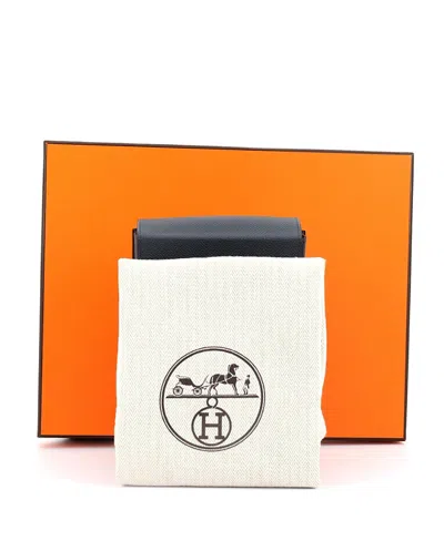 Pre-owned Pre-owned Hermes  Hermes Kelly Multi Pocket To Go Pouch Epsom In Gray