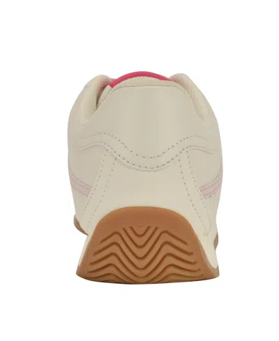 Calvin Klein Women's Avyenna Retro Lace-up Sneakers In White,pink