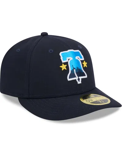 New Era Men's Navy Philadelphia Phillies 2024 City Connect Low Profile 59fifty Fitted Hat In Navy
