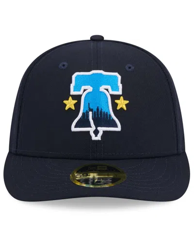 New Era Men's Navy Philadelphia Phillies 2024 City Connect Low Profile 59fifty Fitted Hat In Navy