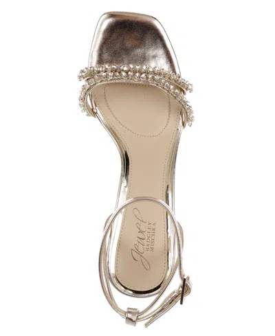 Jewel Badgley Mischka Women's Nayla Kitten Heel Dress Sandals In Rose Gold Metallic