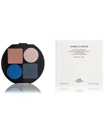 Hermes Ombres D' Powder Quartet For Eyes Refill In 04 Ombres Marines