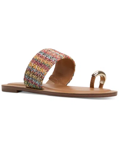 Aldo Women's Beachwalk Toe Loop Flat Sandals In Raffia Multi