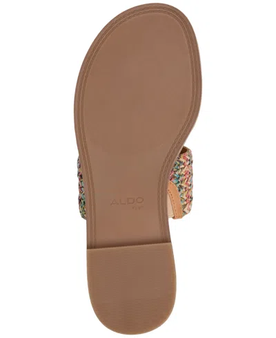 Aldo Women's Beachwalk Toe Loop Flat Sandals In Raffia Multi