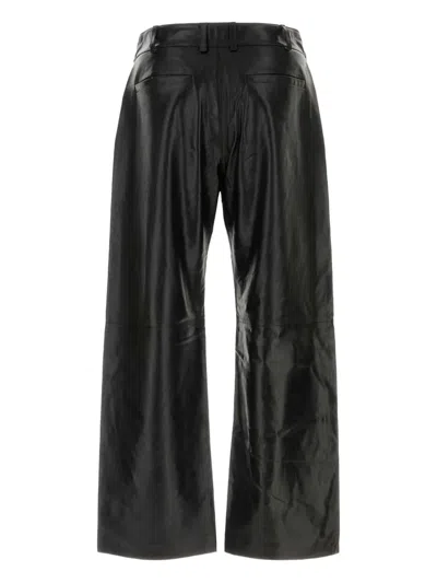 Entire Studios Leather Trousers In Black