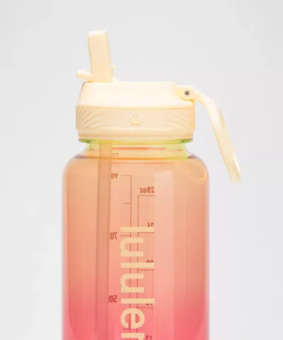 Lululemon Back To Life Clear Bottle 32oz Straw Lid