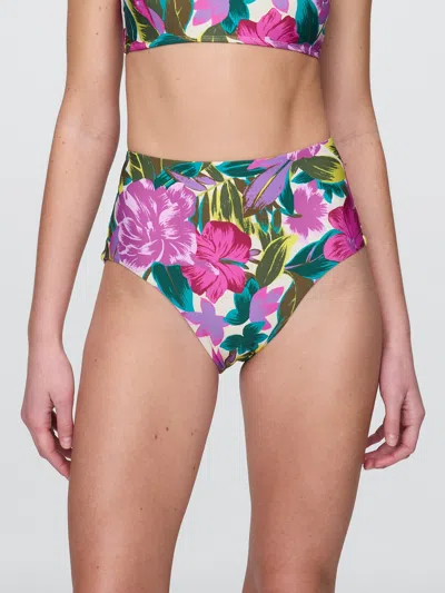 Gap High Rise Bikini Bottom In Tropical Multi Color Floral