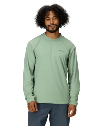 Marmot Airexchange Solarshield Upf Long Sleeve Crewneck T-shirt In Green