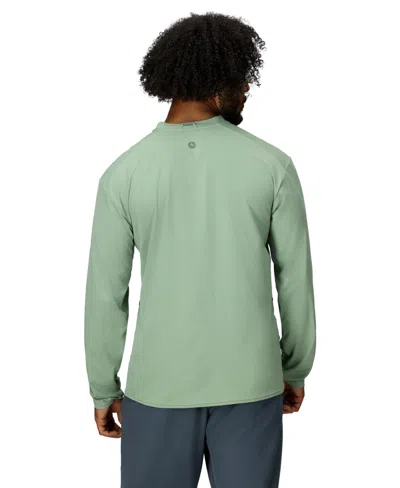 Marmot Airexchange Solarshield Upf Long Sleeve Crewneck T-shirt In Green