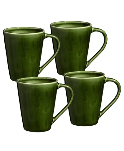 Certified International Verde Mugs, Set Of 4 In Green
