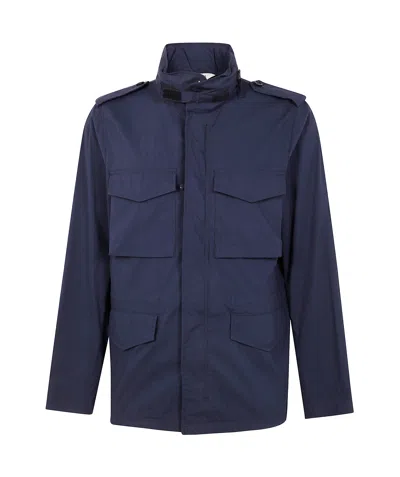 Aspesi Veste En Nylon Mini Field Avec Capuche Amovible In Blue