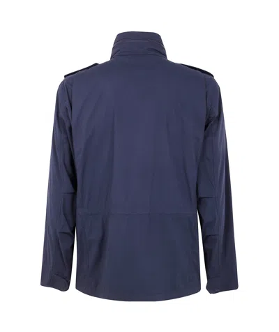 Aspesi Veste En Nylon Mini Field Avec Capuche Amovible In Blue