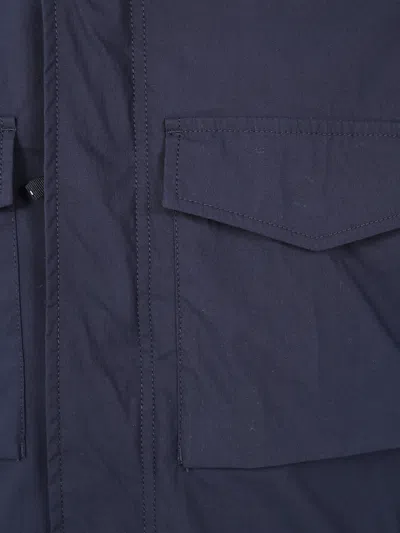 Aspesi Veste En Nylon Mini Field Avec Capuche Amovible In Blue