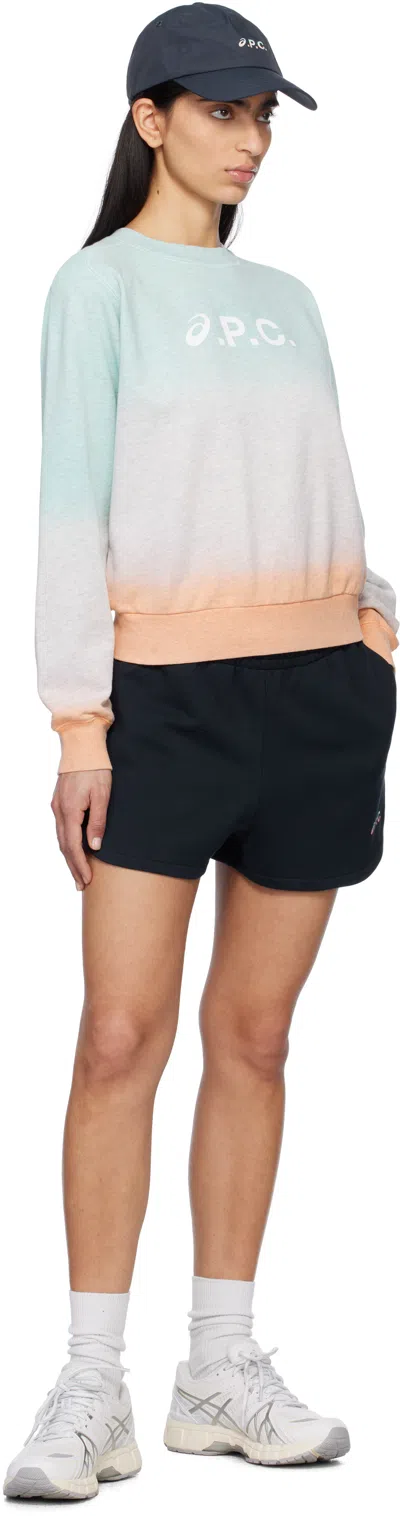 Apc Navy Asics Edition Rain Shorts In Iak Dark Navy