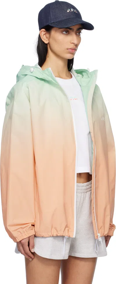 Apc Blue & Pink Asics Edition Meadow Jacket In Saa Multicolore