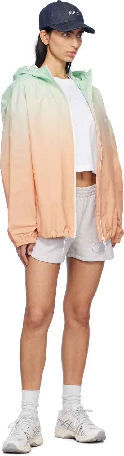 Apc Blue & Pink Asics Edition Meadow Jacket In Saa Multicolore