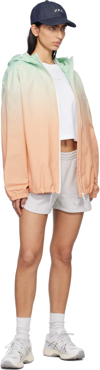 Apc Gray Asics Edition Rain Shorts In Plb Heathered Light