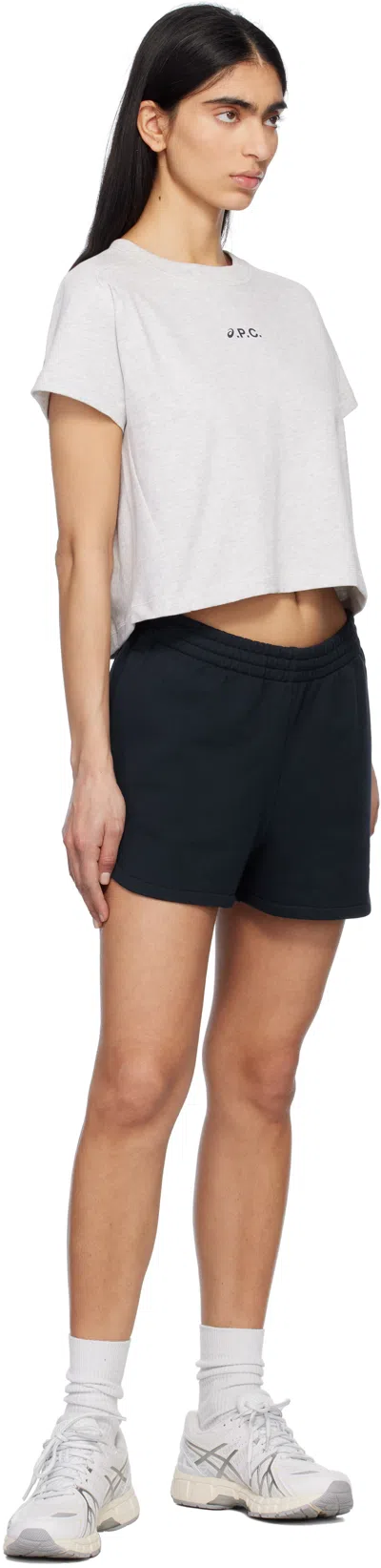 Apc Gray Asics Edition Cloud T-shirt In Plb Heathered Light