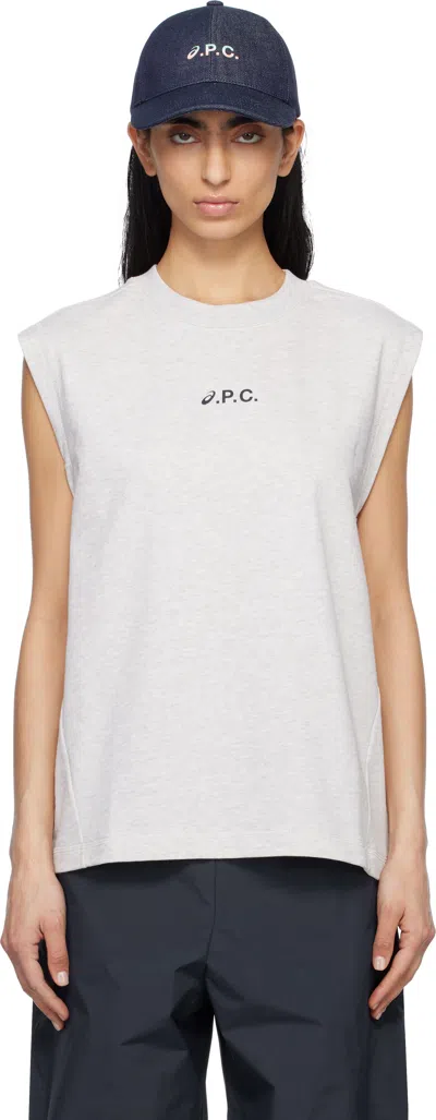 Apc Gray Asics Edition Sky Tank Top In Plb Heathered Light