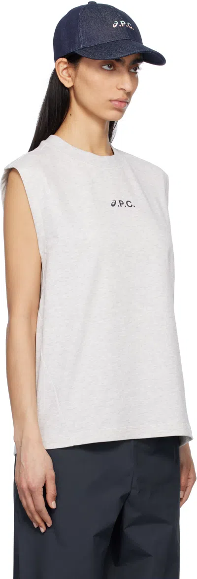 Apc Gray Asics Edition Sky Tank Top In Plb Heathered Light
