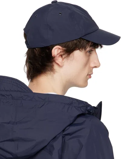 Apc Navy Asics Edition Charlie Baseball Cap In Iak Dark Navy