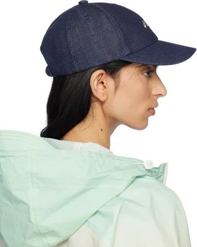 Apc Indigo Asics Edition Charlie Baseball Cap In Iai Indigo