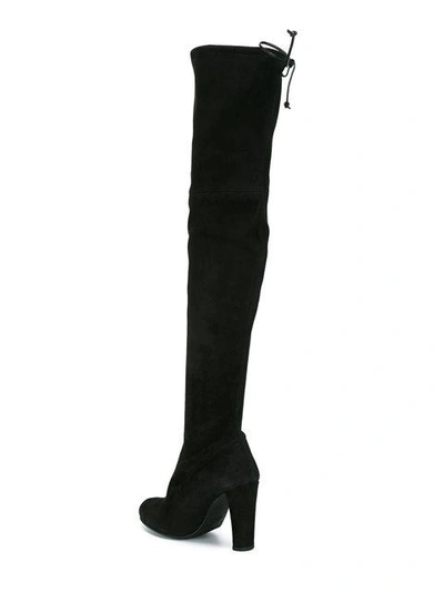 Shop Stuart Weitzman Highland 95mm Suede Boots In Black