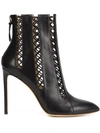 FRANCESCO RUSSO cut-off detailing ankle boots,LEATHER100%