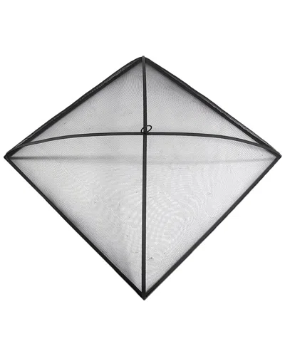 Sunnydaze Spark Screen 31in Square Heavy-duty Steel Mesh Fire Pit Cover Accessory In Black
