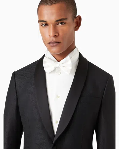 Giorgio Armani Large, Pure Silk Knotted Bow Tie In White