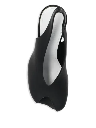 Mm6 Maison Margiela Mm6 By Maison Margiela Open-toe Slingback Sandals With Chunky Heel In Black