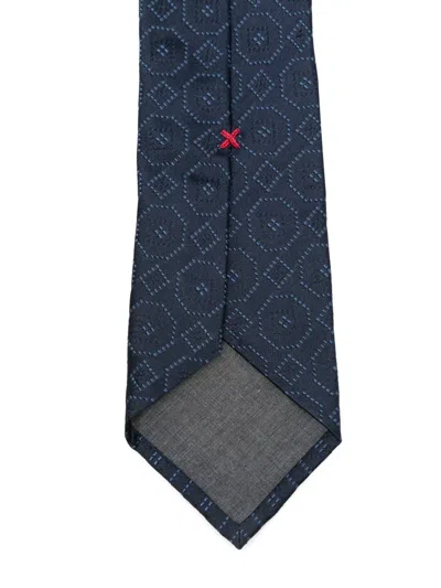 Brunello Cucinelli Patterned-jacquard Tie In Brown