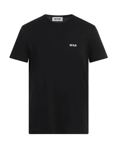 Ice Play Man T-shirt Black Size Xxl Cotton In Black