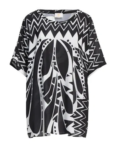 Gai Mattiolo Woman Top Black Size 8 Polyester In Black