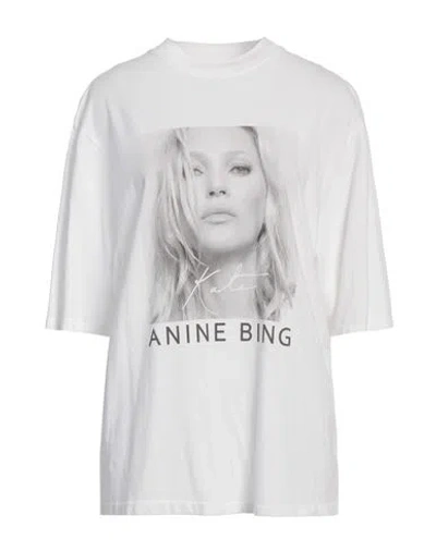 Anine Bing X Kate Moss By Chris Colls Woman T-shirt White Size Xs Cotton