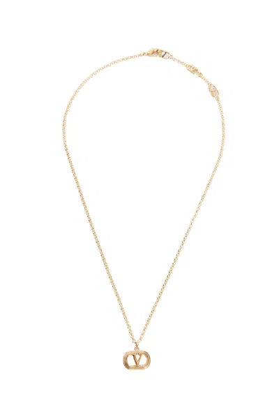 Valentino Ovalette Necklace In Gold