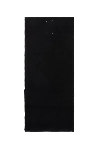 Maison Margiela Man Black Scarves In Black