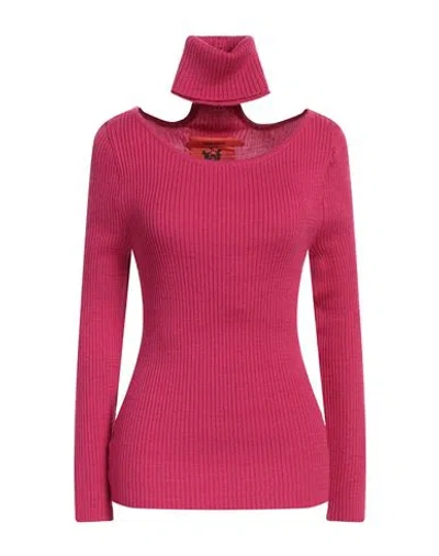 Thebe Magugu Woman Turtleneck Magenta Size L Wool